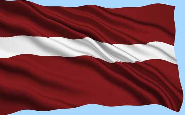 Флаг Латвии Использовался Независимой Латвией 1918 Года 1940 Года Страна — стоковое фото