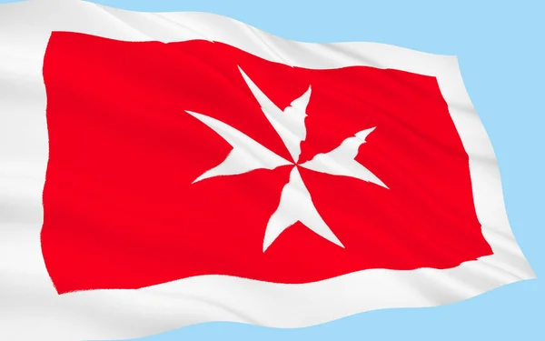 Прапор Мальти Англ Flag Malta Зображення Георгіївського Хреста Присвоєне Мальті — стокове фото