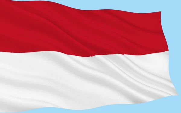 Bendera Nasional Kepangeranan Monako Telah Menjadi Warna Heraldik Wangsa Grimaldi — Stok Foto