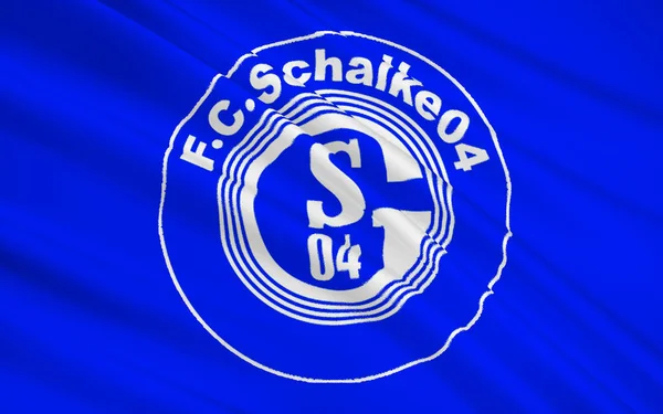 Flaga Klub Piłkarski Schalke Niemcy — Zdjęcie stockowe