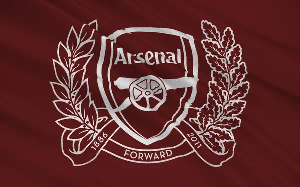 Bandera Club Fútbol Arsenal Inglaterra —  Fotos de Stock