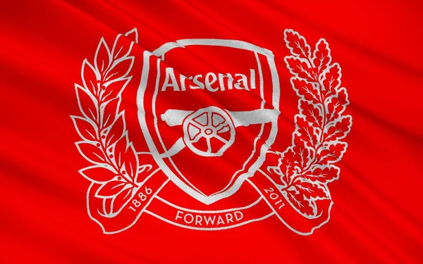 Vlaggenvoetbalclub Arsenal Engeland — Stockfoto