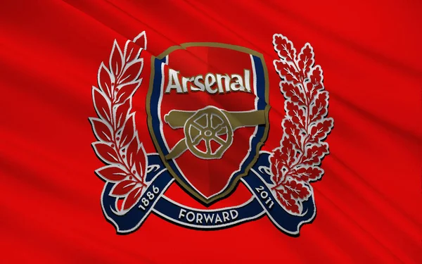 Flag Klub Sepak Bola Arsenal Inggris — Stok Foto