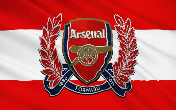 Vlaggenvoetbalclub Arsenal Engeland — Stockfoto