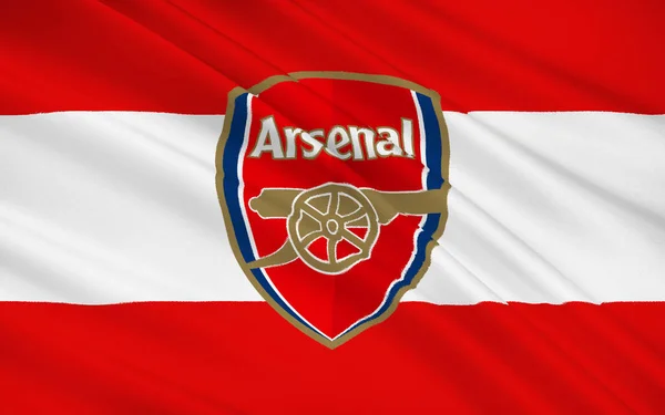 Vlaggenvoetbalclub Arsenal Engeland — Stockfoto