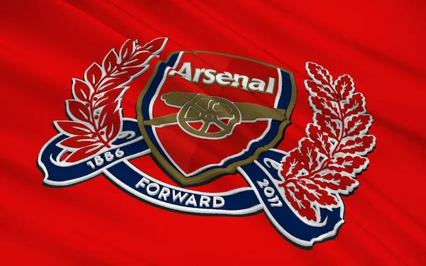 Bandera Club Fútbol Arsenal Inglaterra —  Fotos de Stock