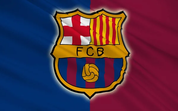 Bandeira Football Club Barcelona Espanha — Fotografia de Stock