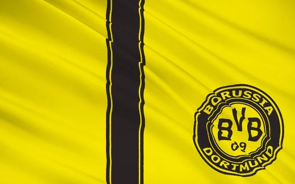 Прапор Футбольний Клуб Боруссія Дортмунд Gegmany — стокове фото