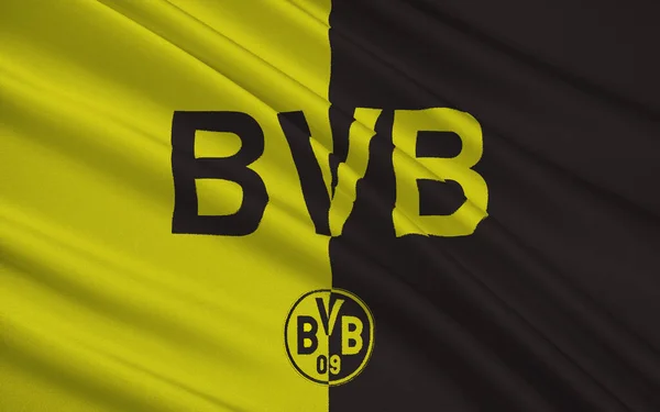 Flaga Klub Piłkarski Borussia Dortmund Gegmany — Zdjęcie stockowe