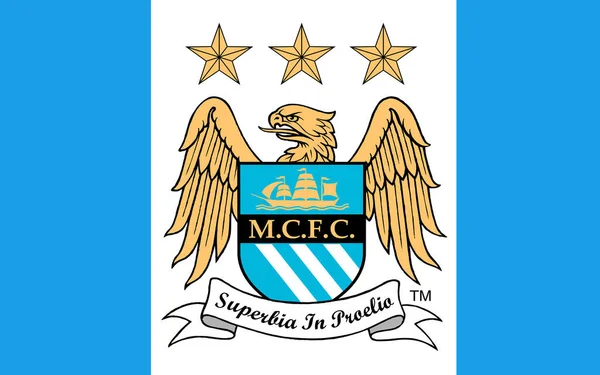 Flag Football Club Manchester City Αγγλία — Φωτογραφία Αρχείου