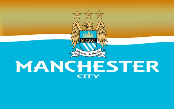 Bandera Club Fútbol Manchester City Inglaterra — Foto de Stock