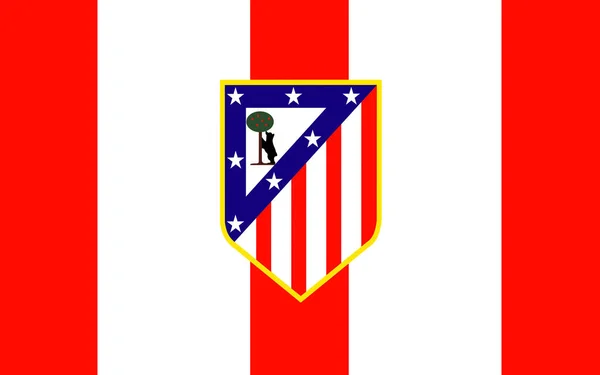 Flagge Fußballklub Atletico Madrid Spanien — Stockfoto