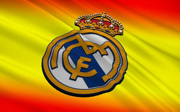 Flagge Fußballklub Real Madrid Spanien — Stockfoto