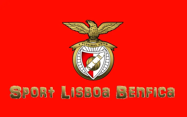 Vlag Voetbalclub Benfica Portugal — Stockfoto