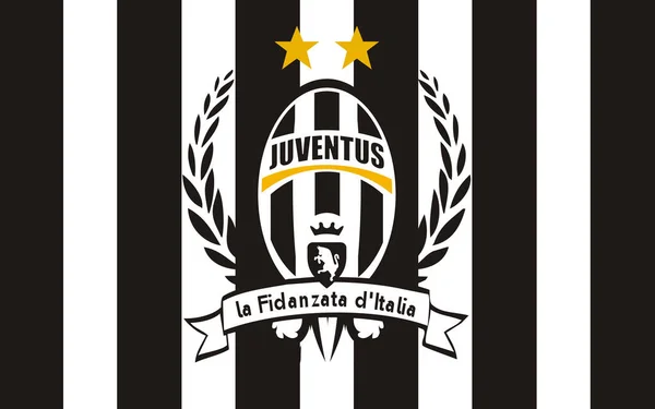 Flagga Fotbollsklubben Juventus Italien — Stockfoto