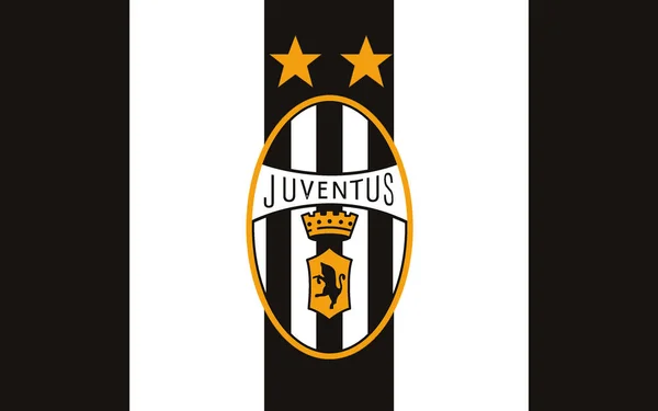 Bandeira Football Club Juventus Itália — Fotografia de Stock