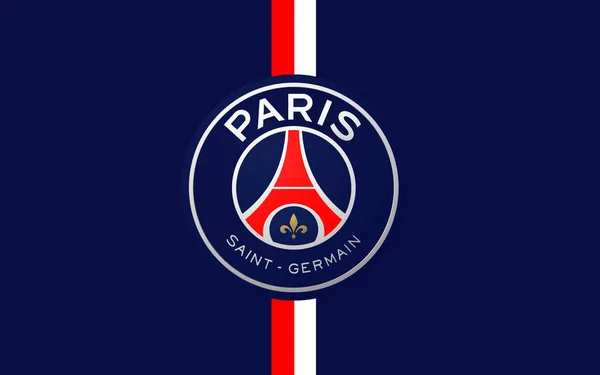 Flaggfotballaget Paris Saint Germain Frankrike – stockfoto