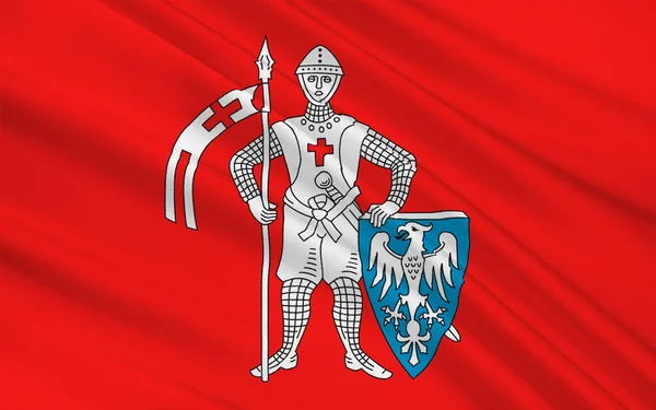 Vlajka Bambergu Město Upper Franconia Německo Ilustrace — Stock fotografie