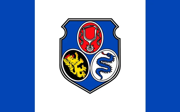Державний Прапор Дахау Місто Верхній Баварії Півдні Німеччини Ілюстрація — стокове фото