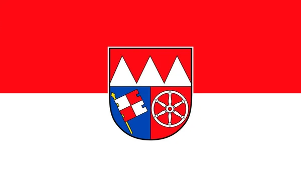 Bandiera Della Bassa Franconia Uno Dei Sette Distretti Della Baviera — Foto Stock