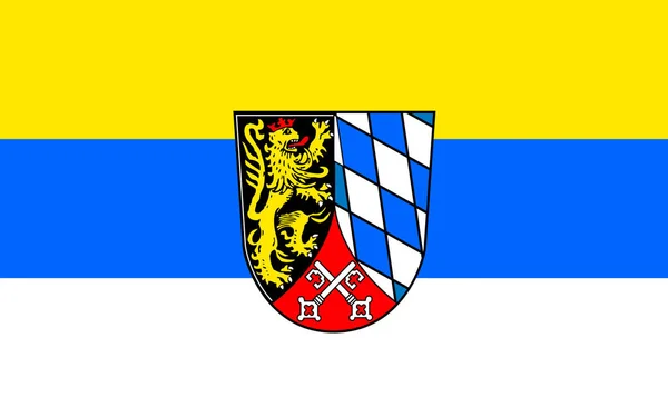 Felső Palatinát Zászlója Bajorország Németország Hét Közigazgatási Körzetének Egyike Illusztráció — Stock Fotó