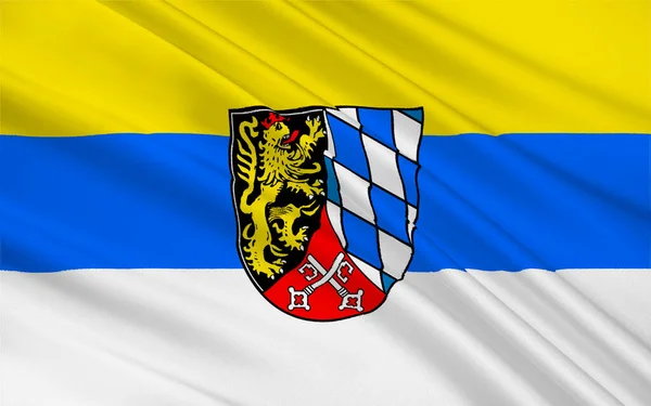 Flag Upper Pfalz Ett Sju Administrativa Distrikten Bayern Tyskland Illustration — Stockfoto