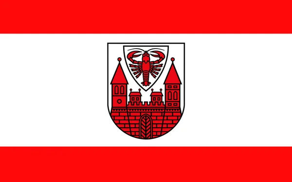 Bandeira Cottbus Uma Cidade Universitária Segunda Maior Cidade Brandemburgo Alemanha — Fotografia de Stock