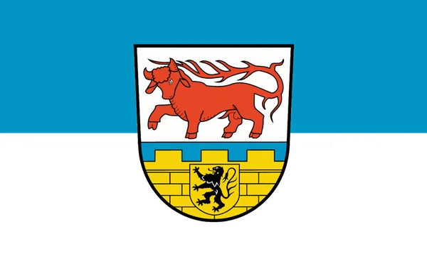 Flag Oberspreewald Lausitz District Southern Part Brandenburg Germany Illustration — Stock Photo, Image