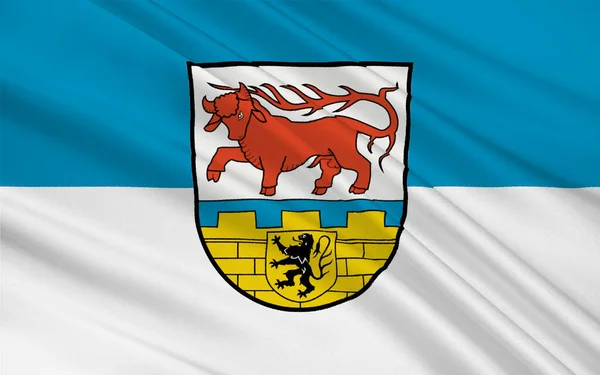 Flag Oberspreewald Lausitz Ett Distrikt Södra Delen Brandenburg Tyskland Illustration — Stockfoto