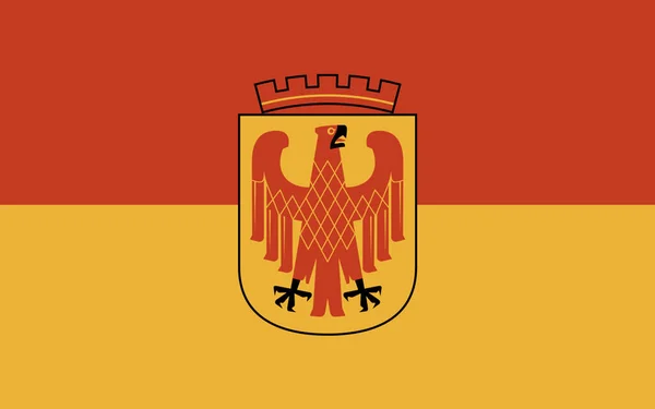 Flaga Poczdamu Jest Stolicą Kraju Związkowego Brandenburgia Ilustracja — Zdjęcie stockowe