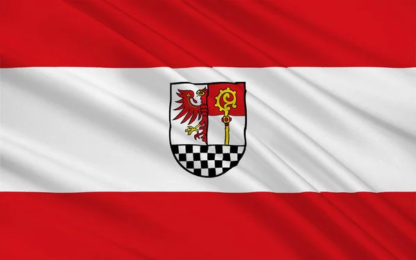 テルトウ フレミングの旗 テルトウ フレミングの旗 ドイツのブランデンブルク南西部にあるクレイス地区である 3Dイラスト — ストック写真
