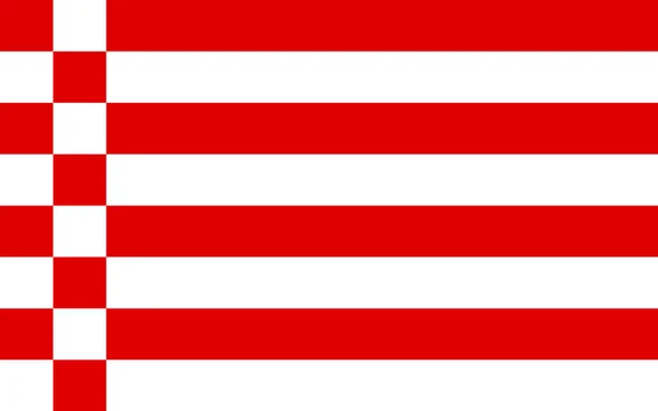 Zászló Free Hanseatic City Bréma Németországban Illusztráció — Stock Fotó