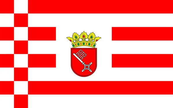 Bremenin Vapaahansikaskaupungin Lippu Saksassa Kuva — kuvapankkivalokuva