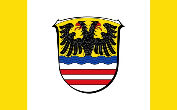 Bandera Wetteraukreis Distrito Centro Hesse Alemania Ilustración —  Fotos de Stock