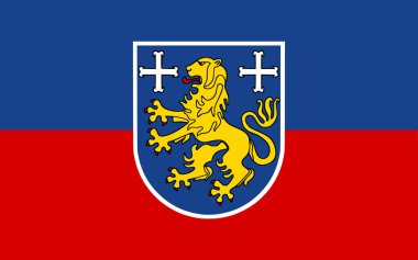 Friesland bayrağı, Almanya 'da Aşağı Saksonya eyaletinde yer alan bir şehirdir. 3d illüstrasyon