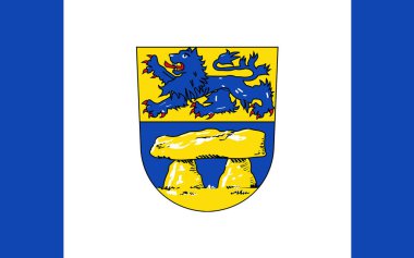 Heidekreis Bayrağı, Almanya 'da Aşağı Saksonya eyaletinde yer alan bir şehirdir. 3d illüstrasyon