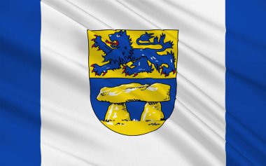 Heidekreis Bayrağı, Almanya 'da Aşağı Saksonya eyaletinde yer alan bir şehirdir. 3d illüstrasyon