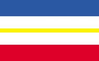 Mecklenburg-Batı Pomeranya bayrağı, Almanya 'nın kuzeyinde bulunan bir federal devlettir.