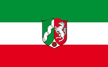 Kuzey Ren-Vestfalya bayrağı Almanya 'nın en kalabalık eyaletidir.