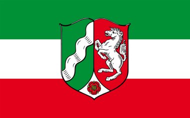 Kuzey Ren-Vestfalya bayrağı Almanya 'nın en kalabalık eyaletidir.