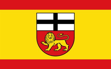 Bonn bayrağı, Almanya 'nın Kuzey Ren-Vestfalya eyaletinde Ren kıyısında yer alan bir şehirdir. 3d illüstrasyon