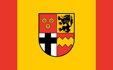 Euskirchen bayrağı, Almanya 'da Kuzey Ren-Vestfalya eyaletinde yer alan bir şehirdir. 3d illüstrasyon