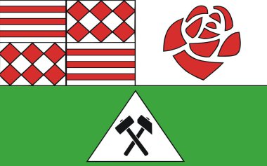 Mansfeld-Sudharz bayrağı, Almanya 'da Saksonya-Anhalt eyaletinde yer alan bir şehirdir.
