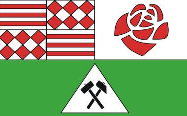 Flag of Mansfeld-Sudharz is a district in Saxony-Anhalt, Germany clipart