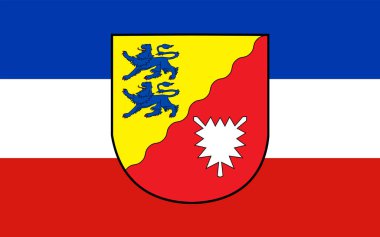 Rendsburg-Eckernforde bayrağı Almanya 'nın kuzeyinde Schleswig-Holstein eyâletinde,