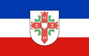 Segeberg bayrağı Almanya 'nın kuzeyinde Schleswig-Holstein eyâletinde,