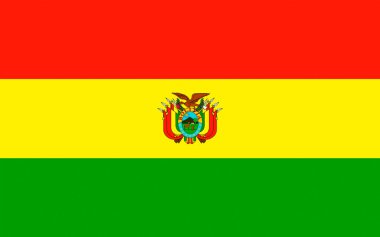 Bolivya bayrağı resmi olarak Plurinational State of Bolivia olarak bilinir. 3d illüstrasyon