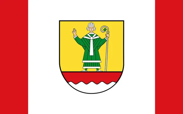 クックスハーフェンの旗はドイツのニーダーザクセン州にある地区です 3Dイラスト — ストック写真