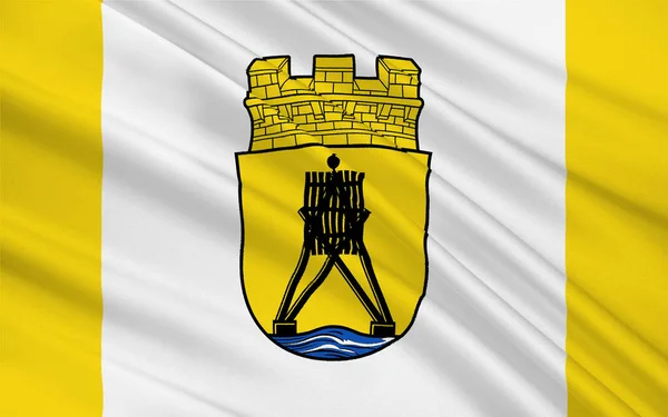 Bandeira Cuxhaven Uma Cidade Independente Baixa Saxônia Alemanha Ilustração — Fotografia de Stock