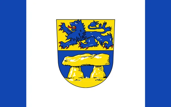 Flaga Heidekreis Powiat Niemczech Kraju Związkowym Dolna Saksonia Ilustracja — Zdjęcie stockowe